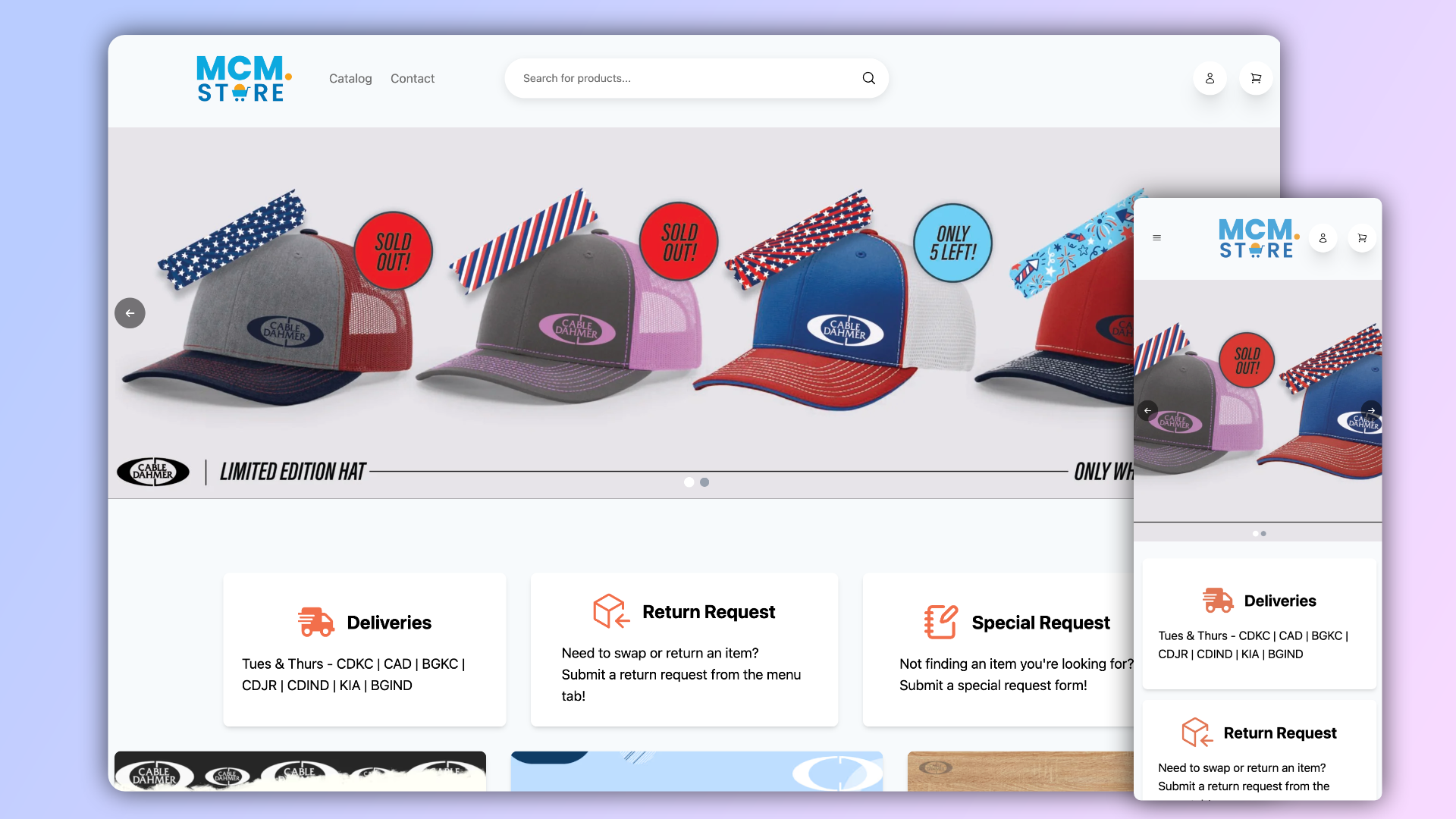 MCM Store Header